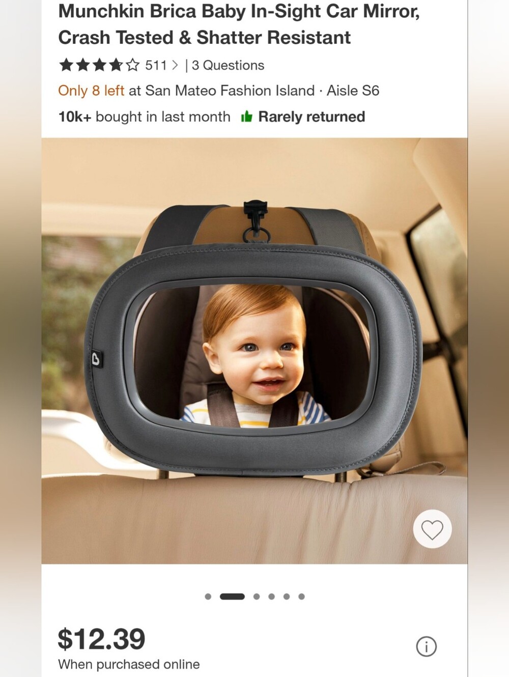 4 for 25🔥 NWOT Brica Baby Car Mirror